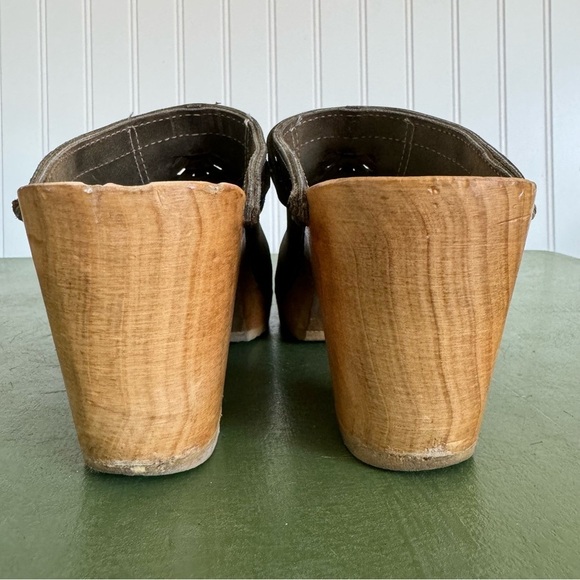 No. 6 Handmade by Sven Braid-Front Convertible Clogs in Taupe Nubuck *USA Made* - Picture 10 of 14